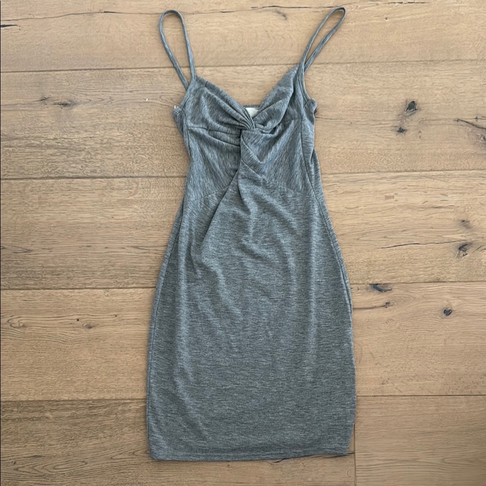Casual Gray Spaghetti Strap mini Dress